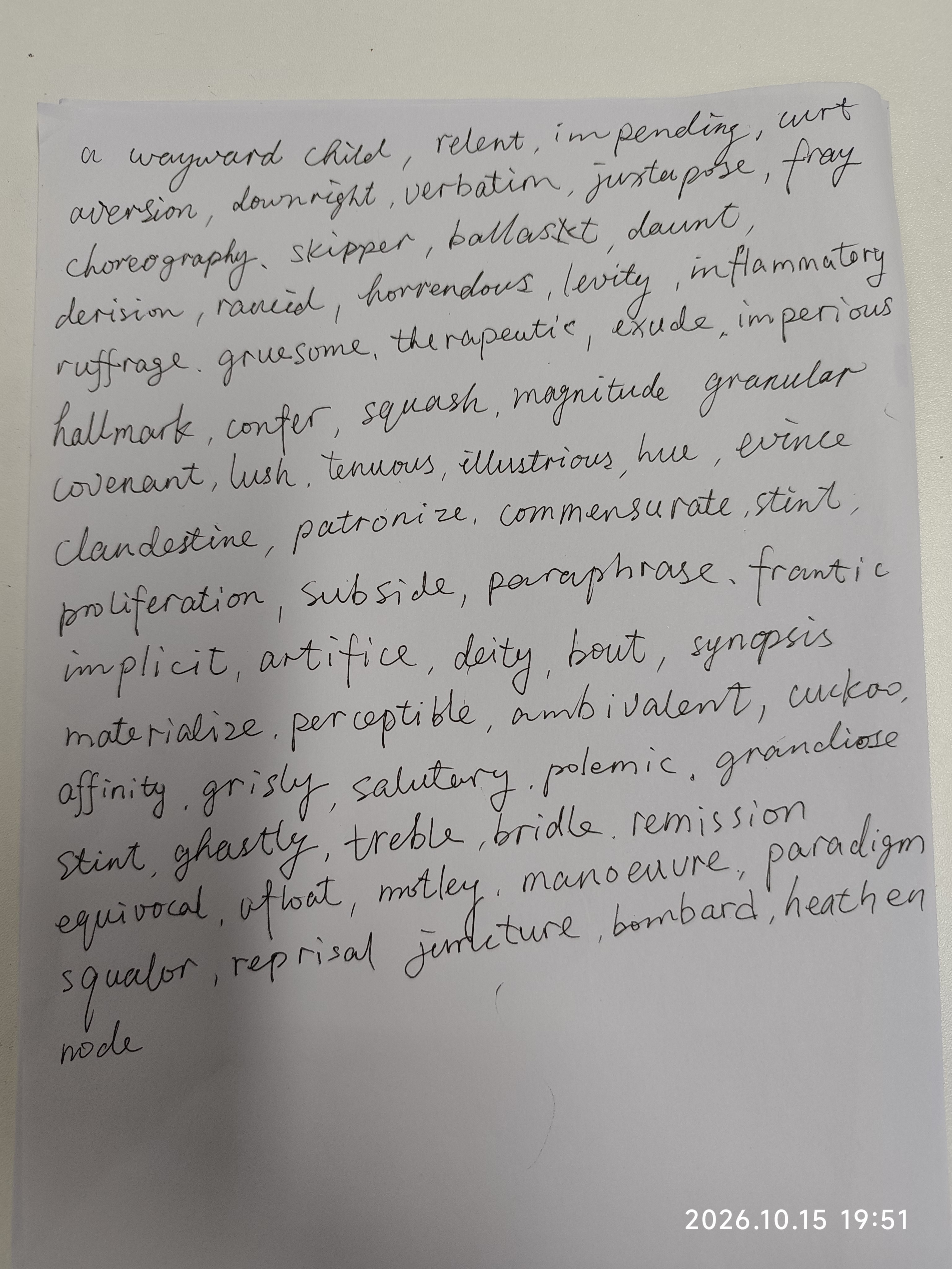 五十个英语词汇的音标与释义